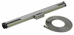 Mitutoyo - 4" Max Measuring Range, 1 µm Resolution, 11" Scale Length, Electromagnetic DRO Linear Scale - 5 µm Accuracy, IP67, 3,500' Cable Length, 0 to 45°C, Series AT715 - Exact Tooling