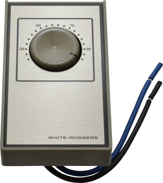 White-Rodgers - 40 to 85°F, Heat Only, Line Voltage Wall Thermostat - 120 to 277 Volts, SPST Switch - Exact Tooling