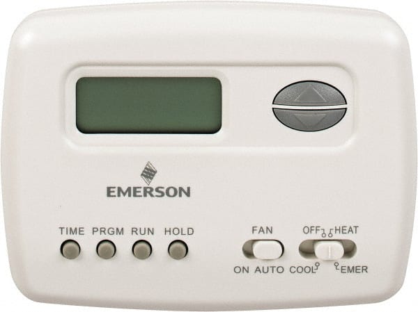 White-Rodgers - 45 to 99°F, 2 Heat, 1 Cool, Economy Digital Heat Pump Thermostat (Hardwired with Battery Back-Up) - 20 to 30 Volts, Electronic Switching Switch - Exact Tooling