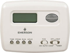 White-Rodgers - 45 to 99°F, 2 Heat, 1 Cool, Economy Digital Heat Pump Thermostat (Hardwired with Battery Back-Up) - 20 to 30 Volts, Electronic Switching Switch - Exact Tooling