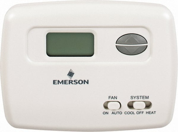 White-Rodgers - 45 to 99°F, 1 Heat, 1 Cool, Economy Digital Single Stage Battery Powered Thermostat - mV to 30 Volts, Electronic Switching Switch - Exact Tooling