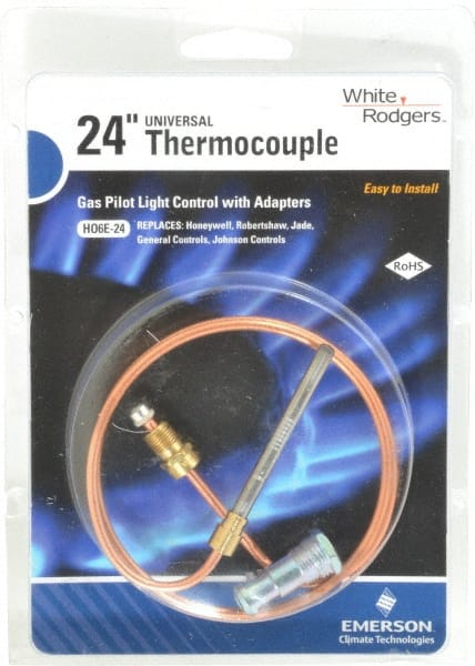 White-Rodgers - 24" Lead Length Universal Replacement HVAC Thermocouple - Universal Connection - Exact Tooling
