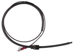 Thermo Electric - 32 to 900°F, J Universal Temp, Thermocouple Probe - 4 Ft. Cable Length, Stripped Ends with Spade Lugs, 1/4 Inch Probe Sheath Length, 1 Sec Response Time - Exact Tooling