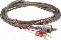 Thermo Electric - 32 to 900°F, J Universal Temp, Thermocouple Probe - 9-1/2 Ft. Cable Length, Stripped Ends with Spade Lugs, 1/4 Inch Probe Sheath Length, 1 Sec Response Time - Exact Tooling
