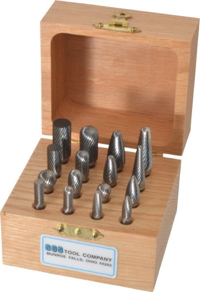 SGS Pro - 16 Piece, 1/4" Shank Burr Set - Tungsten Carbide, Multiple Head Shape - Exact Tooling