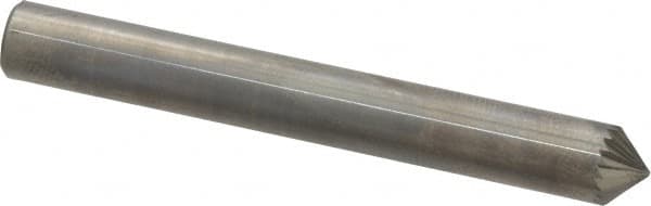 SGS Pro - 1/4" Cut Diam, 1/4" Shank Diam, Cone Head Single Cut Burr - Carbide, Point End, 1/8" LOC, 2" OAL - Exact Tooling