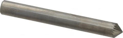 SGS Pro - 1/4" Cut Diam, 1/4" Shank Diam, Cone Head Single Cut Burr - Carbide, Point End, 1/8" LOC, 2" OAL - Exact Tooling