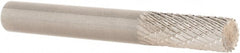 SGS Pro - 1/4" Cut Diam, 1/4" Shank Diam, Cylinder Head Double Cut Burr - Carbide, Flat End, 5/8" LOC, 2" OAL - Exact Tooling