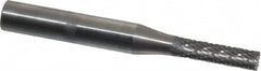 SGS Pro - 5/32" Cut Diam, 1/4" Shank Diam, Cylinder with End Cut Head Double Cut Burr - Carbide, End Cut End, 5/8" LOC - Exact Tooling