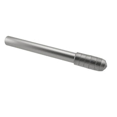 SGS Pro - 5/16" Cut Diam, 1/4" Shank Diam, Cylinder with Radius Head Double Cut Burr - Carbide, Radius End, 3/4" LOC, 2-1/2" OAL - Exact Tooling