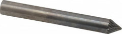 SGS Pro - 1/4" Cut Diam, 1/4" Shank Diam, Cone Head Double Cut Burr - Carbide, Point End, 3/16" LOC, 2" OAL - Exact Tooling