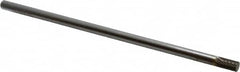 SGS Pro - 1/4" Cut Diam, 1/4" Shank Diam, Cylinder Head Single Cut Burr - Carbide, Flat End, 1/2" LOC - Exact Tooling