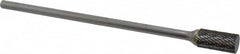 SGS Pro - 1/2" Cut Diam, 1/4" Shank Diam, Cylinder Head Double Cut Burr - Carbide, Flat End, 1" LOC - Exact Tooling
