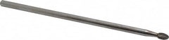 SGS Pro - 1/4" Cut Diam, 1/4" Shank Diam, Oval Head Double Cut Burr - Carbide, Radius End, 3/8" LOC - Exact Tooling