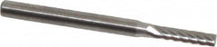 SGS Pro - 3/32" Cut Diam, 1/8" Shank Diam, Cylinder Head Single Cut Burr - Carbide, Flat End, 7/16" LOC, 1-1/2" OAL - Exact Tooling