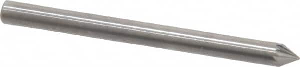 SGS Pro - 1/8" Cut Diam, 1/8" Shank Diam, Cone Head Single Cut Burr - Carbide, Point End, 3/32" LOC, 1-1/2" OAL - Exact Tooling