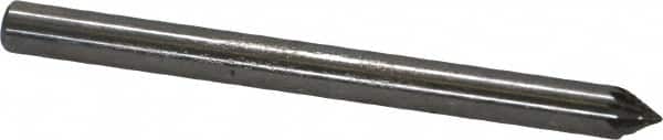 SGS Pro - 1/8" Cut Diam, 1/8" Shank Diam, Cone Head Double Cut Burr - Carbide, Point End, 3/32" LOC, 1-1/2" OAL - Exact Tooling