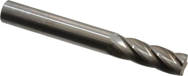 SGS Pro - 1/4" Cut Diam, 1/4" Shank Diam, Cylinder Head Single Cut Burr - Carbide, Flat End, 3/4" LOC, 2" OAL - Exact Tooling