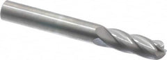 SGS Pro - 1/4" Cut Diam, 1/4" Shank Diam, Cylinder with Radius Head Single Cut Burr - Carbide, Radius End, 3/4" LOC, 2" OAL - Exact Tooling