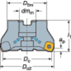 R365-080Q27-W15H CoroMill 365 Multi Edge Face Mill - Exact Tooling