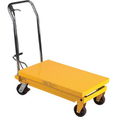 Wesco Industrial Products - 700 Lb Capacity Manual Hydraulic Post Lift Table - 37" to 35" Lift Height, 32" Platform Length x 19-1/2" Platform Width - Exact Tooling