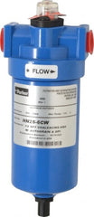 Parker - 1/2" Port, 8.8" High x 3.11" Wide, FRL Filter with Aluminum Bowl & Manual Drain - 25 SCFM, 250 Max psi, 175°F Max - Exact Tooling