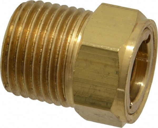 Trico - 1" Sight Diam, 1/2" Thread, 1-3/32" OAL, Viewport Sight Glass & Flow Sight - 7/8" Hex Head, Without Baffle - Exact Tooling