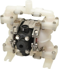 SandPIPER - 1/4" NPT, Nonmetallic, Air Operated Diaphragm Pump - Santoprene Diaphragm, Kynar Housing - Exact Tooling