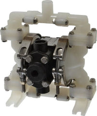 SandPIPER - 1/4" NPT, Nonmetallic, Air Operated Diaphragm Pump - PTFE Diaphragm, Kynar Housing - Exact Tooling