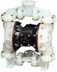 SandPIPER - 1" NPT, Nonmetallic, Air Operated Diaphragm Pump - PTFE Diaphragm, Kynar Housing - Exact Tooling