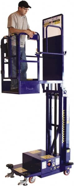 Ballymore - 450 Lb Capacity, 108" Lift Height, Battery Operated Power Stocker Lift - 108 Inch Lift Height, 54 Inch Length x 36 Inch Width Footprint, 450 Lbs. Load Limit - Exact Tooling