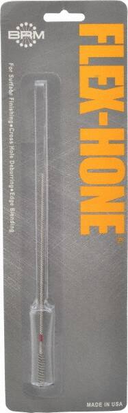 Brush Research Mfg. - 3/16" to 3/16" Bore Diam, 240 Grit, Zirconia Alumina Flexible Hone - Extra Fine, 6" OAL - Exact Tooling