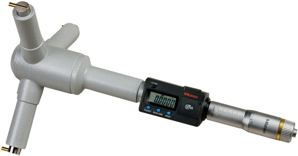 Mitutoyo - Electronic Inside Micrometers; Minimum Measurement (Inch): 8 ; Minimum Measurement (Decimal Inch): 8 ; Maximum Measurement (Inch): 9 ; Maximum Measurement (Decimal Inch): 9 ; Resolution (mm): 0.001 ; Accuracy (Decimal Inch): 0.00025 - Exact Tooling