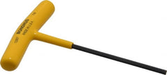 Bondhus - 1/8" Hex, T-Handle Cushion Grip, Hex Key - 4-39/64" OAL, Protanium High Torque Steel, Inch System of Measurement - Exact Tooling