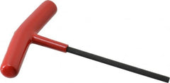 Bondhus - 5mm Hex, T-Handle Cushion Grip, Hex Key - 5-29/32" OAL, Protanium High Torque Steel, Metric System of Measurement - Exact Tooling