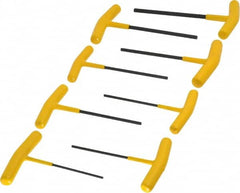 Bondhus - 8 Piece T-Handle Hex Key Set - Hex Range 3/32 to 1/4", Protanium High Torque Steel - Exact Tooling