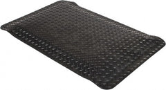 Wearwell - 3' Long x 2' Wide, Dry Environment, Anti-Fatigue Matting - Black, Vinyl with Nitrile Blend Base, Beveled on 4 Sides - Exact Tooling