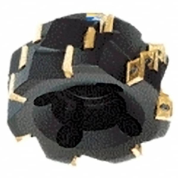 Iscar - 10 Inserts, 3" Cut Diam, 1-1/4" Arbor Diam, 1.55" Max Depth of Cut, Indexable Square-Shoulder Face Mill - 0/90° Lead Angle, 2.6" High, 3M AXKT 2006 Insert Compatibility, Series Mill2000 - Exact Tooling