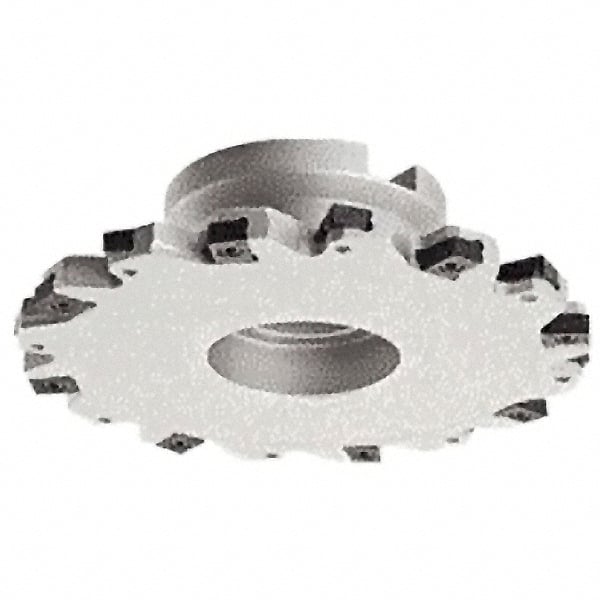 Iscar - Shell Mount B Connection, 63/64" Depth of Cut, 100mm Cutter Diam, 1-1/16" Hole Diam, 10 Tooth Indexable Slotting Cutter - FDN-LN12 Toolholder, LNET Insert - Exact Tooling