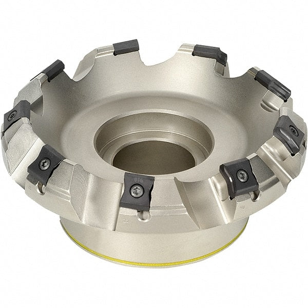 Iscar - 100mm Cut Diam, 25.4mm Arbor Hole, 7.5mm Max Depth of Cut, 45° Indexable Chamfer & Angle Face Mill - 7 Inserts, LN.. 1506.. Insert, Right Hand Cut, 7 Flutes, Series TangMill - Exact Tooling