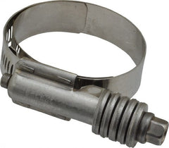 IDEAL TRIDON - Stainless Steel Auto-Adjustable Worm Drive Clamp - 5/8" Wide x 5/8" Thick, 1-1/4" Hose, 1-1/4 to 2-1/8" Diam - Exact Tooling