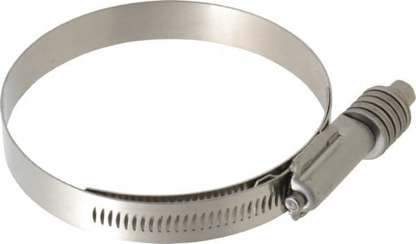 IDEAL TRIDON - Stainless Steel Auto-Adjustable Worm Drive Clamp - 5/8" Wide x 5/8" Thick, 3-1/4" Hose, 3-1/4 to 4-1/8" Diam - Exact Tooling