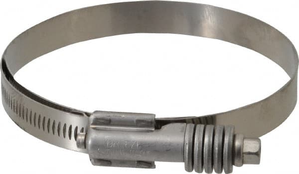 IDEAL TRIDON - Stainless Steel Auto-Adjustable Worm Drive Clamp - 5/8" Wide x 5/8" Thick, 3-3/4" Hose, 3-3/4 to 4-5/8" Diam - Exact Tooling