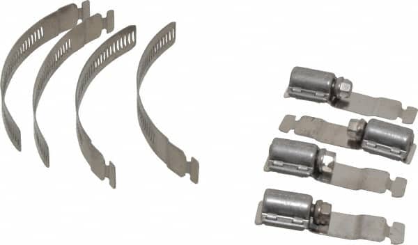 Made in USA - 2" Min Diam, Stainless Steel Worm Drive Clamp - 1/2" Wide, Material Grade 300 SERIES, Series Mak-A-Clamp - Exact Tooling