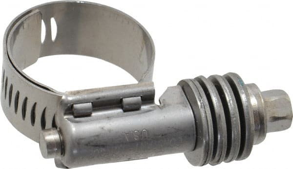 IDEAL TRIDON - Stainless Steel Auto-Adjustable Worm Drive Clamp - 1/2" Wide x 1/2" Thick, 9/16" Hose, 9/16 to 1-1/16" Diam - Exact Tooling