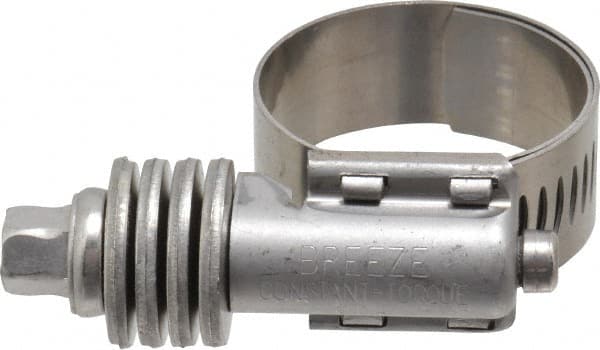 IDEAL TRIDON - Stainless Steel Auto-Adjustable Worm Drive Clamp - 1/2" Wide x 1/2" Thick, 11/16" Hose, 11/16 to 1-1/4" Diam - Exact Tooling