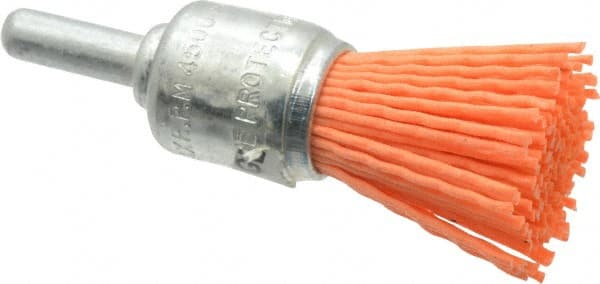 Dico - 3/4" Brush Diam, End Brush - Medium Grade, 1/4" Diam Shank - Exact Tooling