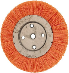 Dico - 8" OD, 5/8" Arbor Hole, Crimped Nylon Wheel Brush - 3/8" Face Width - Exact Tooling