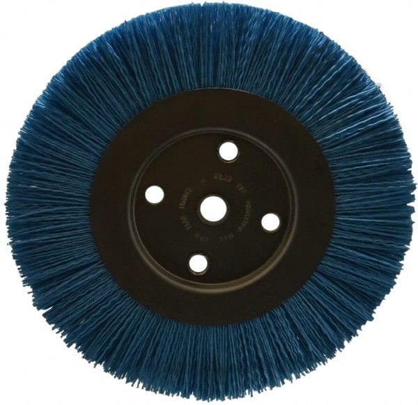 Dico - 8" OD, 5/8" Arbor Hole, Crimped Nylon Wheel Brush - 3/8" Face Width - Exact Tooling