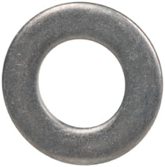Made in USA - #10L Screw, Grade 300 Stainless Steel Standard Flat Washer - 0.195" ID x 0.354" OD, 0.032" Thick, Passivated Finish, Meets Military Specifications - Exact Tooling